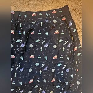 Kyodan Golf Skort Womens Small Golf Cart Novelty Print Black Undershorts Pockets